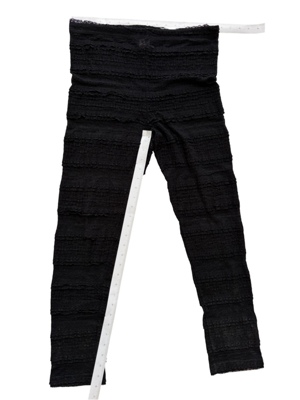 Free People Black Textured Ruffle Leggings - Picture 9 of 13